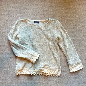 Cape Girls Hand Knitted South African Sweater with Lace Detail Size Small